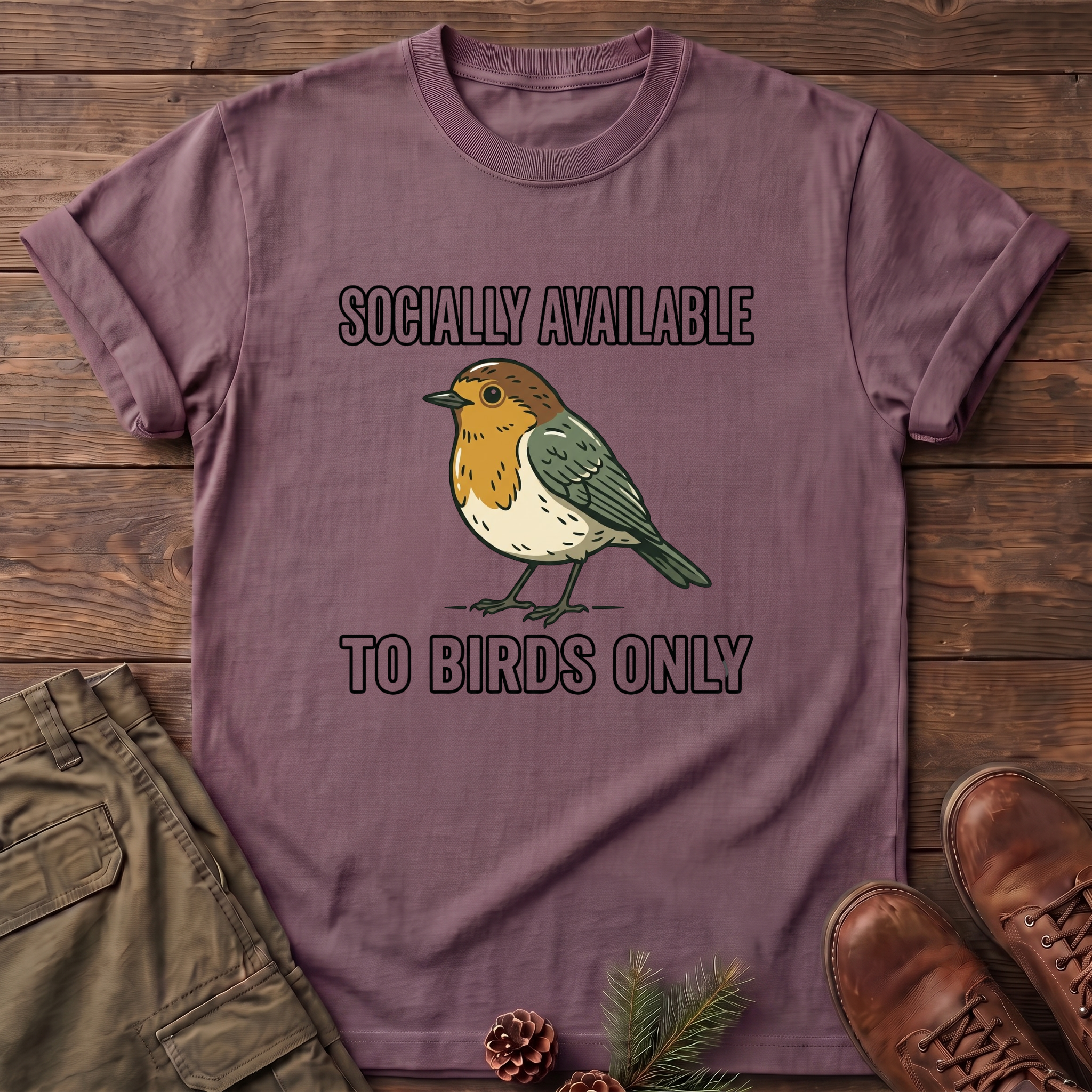 Socially available to birds only T-Shirt