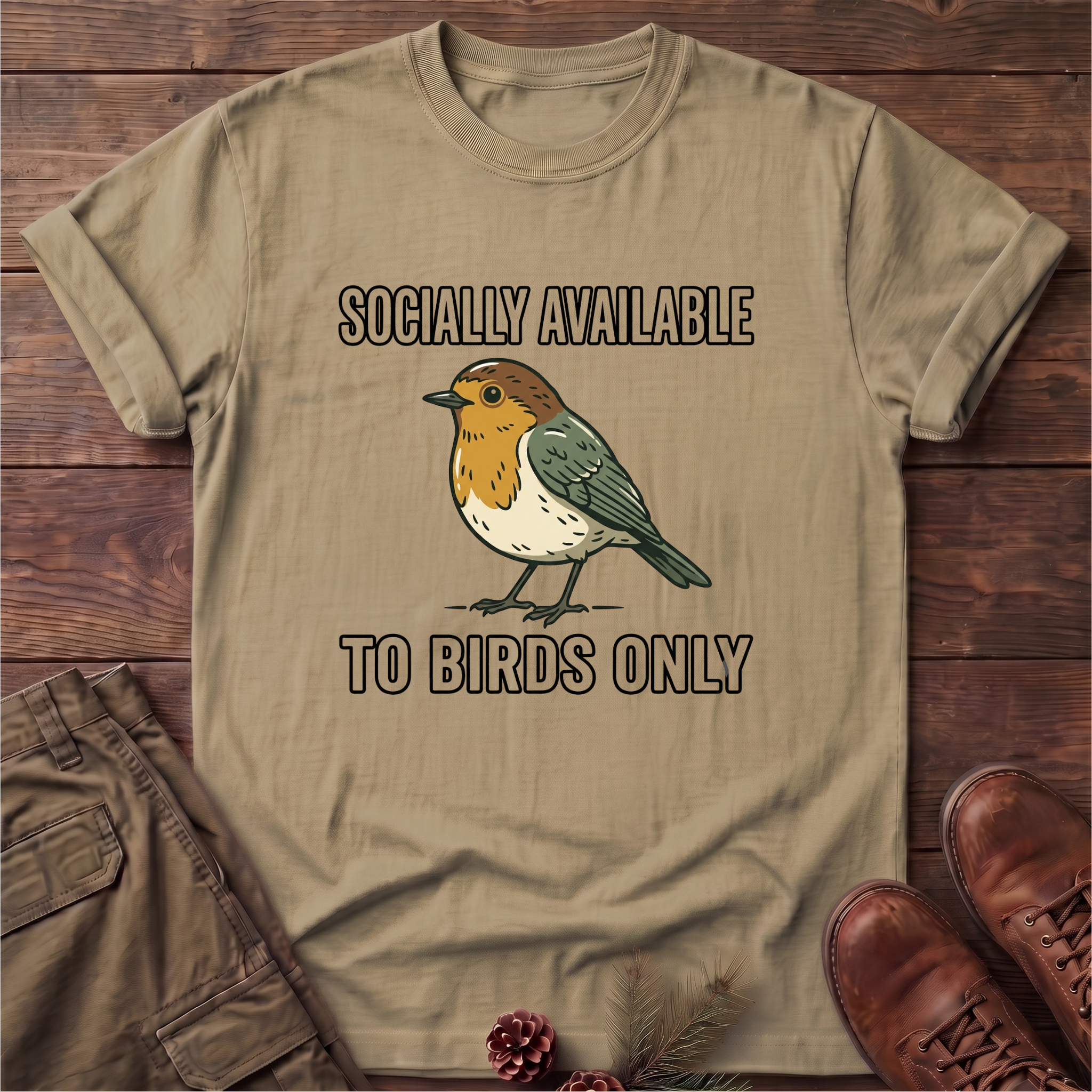 Socially available to birds only T-Shirt